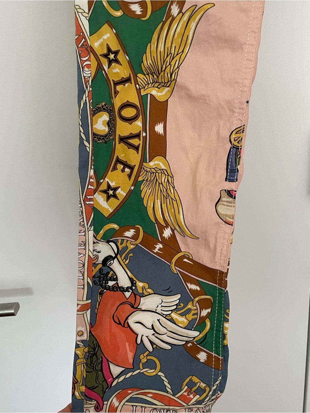 Love Moschino vintage duck crop Printed pants sz27 - Picture 3 of 7